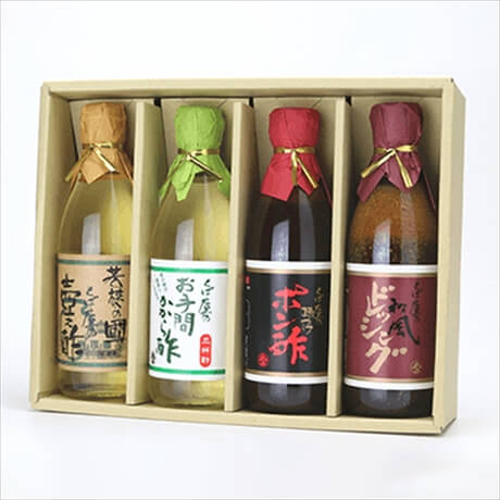 お酢ギフト4本入(壺之酢・お手間かから酢・ポン酢・和風ドレッシング)