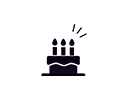 お誕生日ケーキアイコン