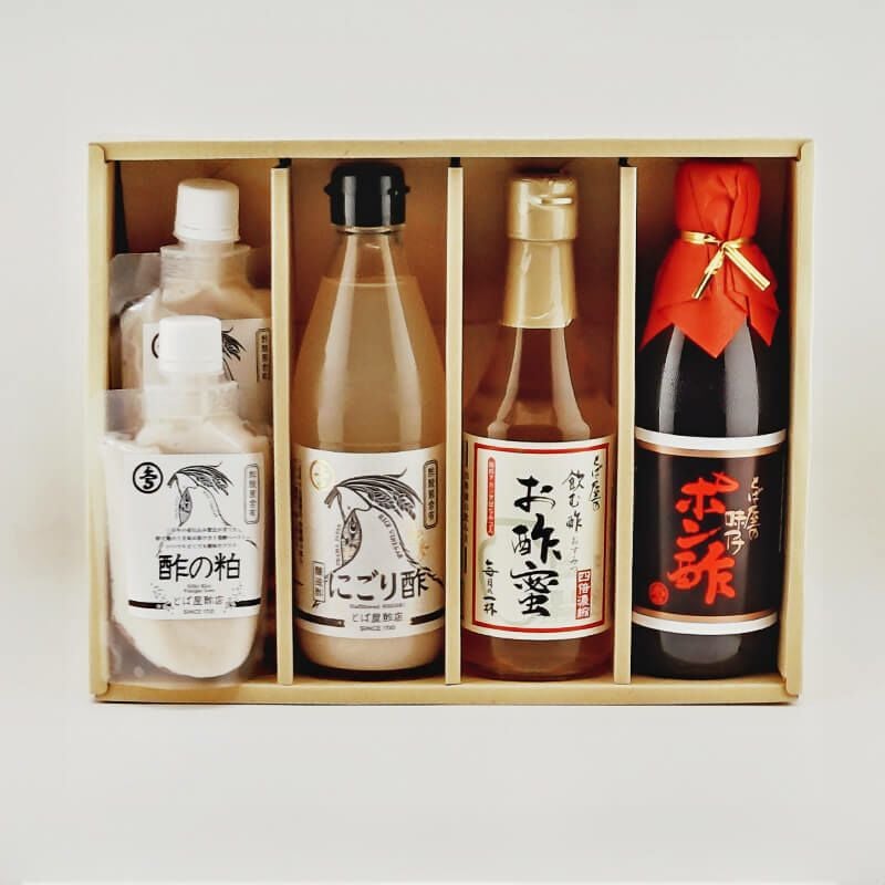 発酵の恵みセット（にごり酢・酢の粕・お酢蜜・ポン酢）